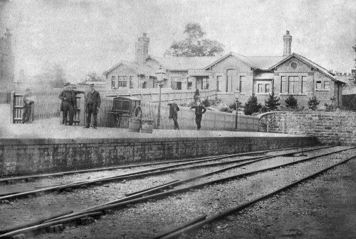 Ilkeston Town station in about 1880 just after rebuilding (Angus Townley)